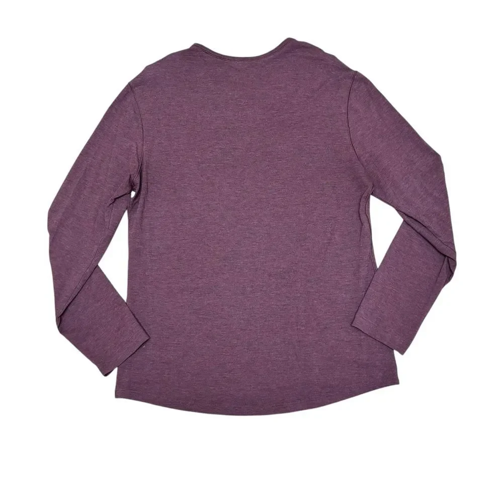 Lululemon Shirt Mens Medium Maroon Athletic‎ Stretch Running Long Sleeve